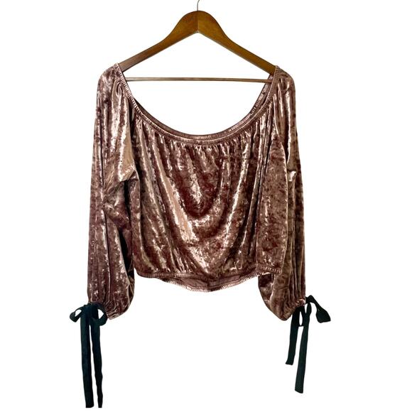 Forever 21 Womens Top 3XL Fairy Velvet Whimsigoth Romantic Holiday Peasant Boho - Picture 2 of 8